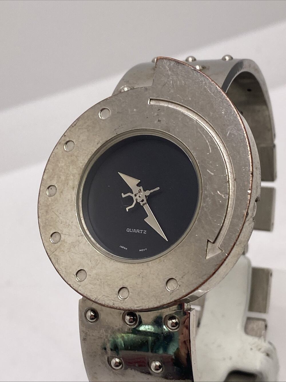 Hi Tek Alexander Steam Punk Silver Watch Works New Battery